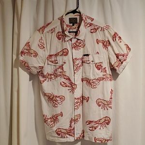 Men's s/s lobster 🦞 print button up